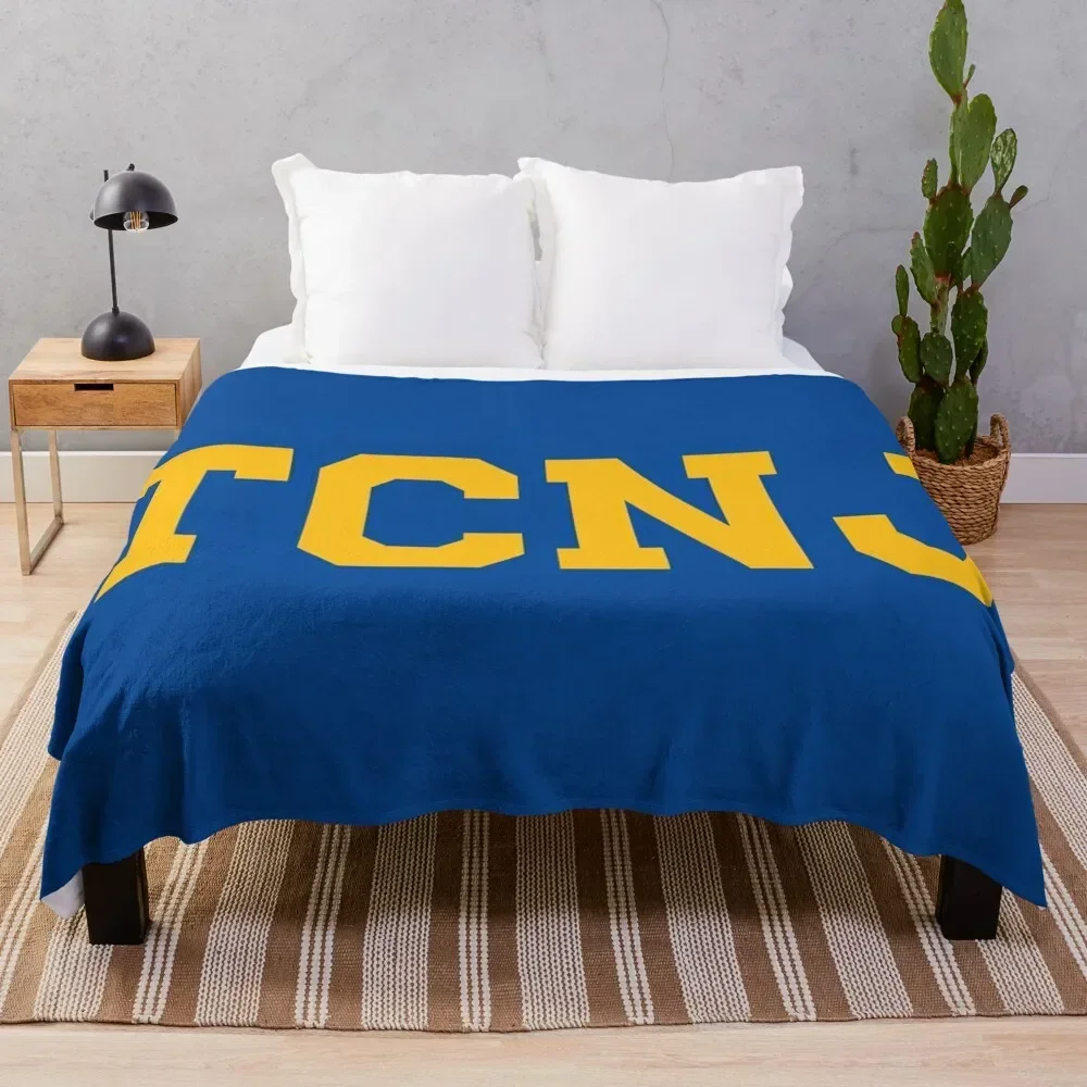 tcnj - varisty font Throw Blanket Fashion Sofas for winter cosplay anime Blankets