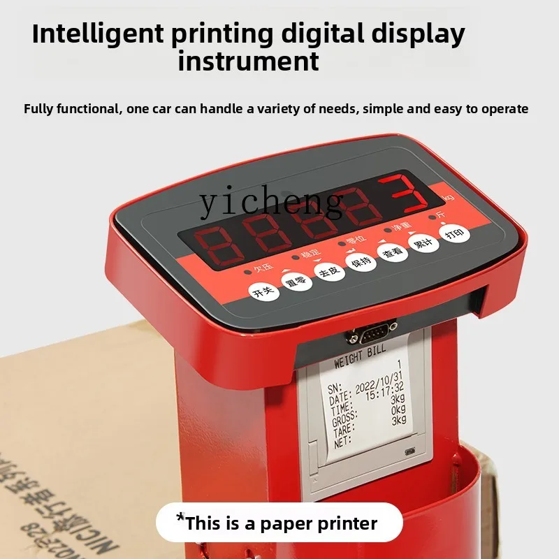 LYY Electronic Scale Forklift Manual Hand Truck Hydraulic Truck with Printing High Precision 2 Ton 3 Ton