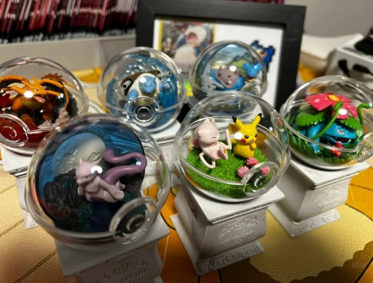 Hot RE-MENT Pokemon Pokemon Ball 15 Boxes Egg Eco Collection Sprit Dragon Overdreaming Dragon Blind Box Food Toy Action Figures