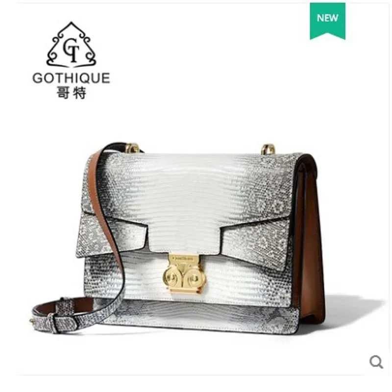 

gete new lizard skin cross body ladies fashion small square bag women