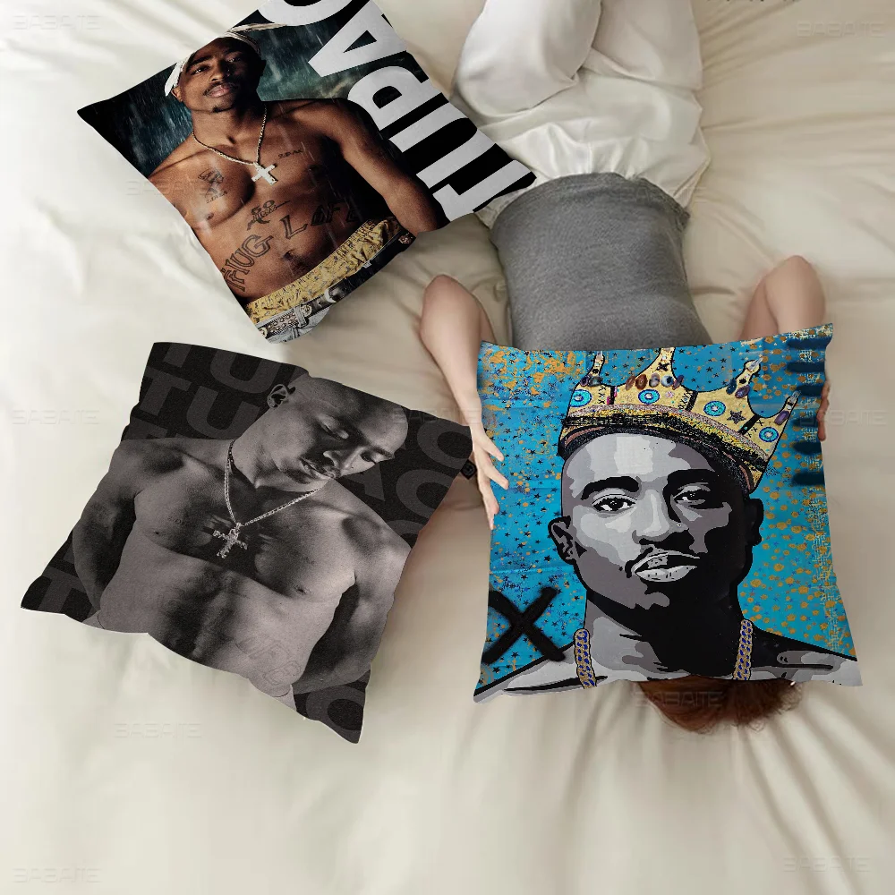 

Hip Hop Singer Tupac Rapper 2PAC Decorative Room Aesthetics Pillow Case Home Decor Bedroom Sofa Bed Couch Pillow Cover 45x45