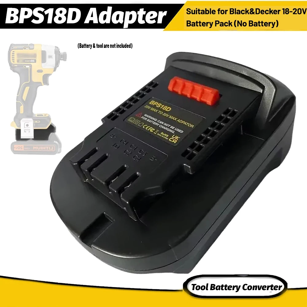

New BPS18D Adapter for Black & Decker Stanley 18V Li-ion Battery Convert To for Dewalt 18V/20V Nickel Battery Power Tools