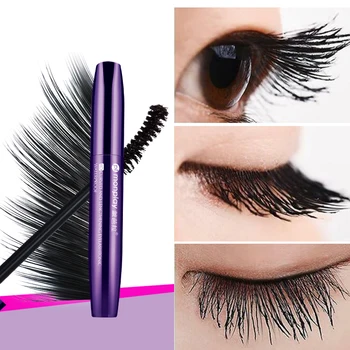 1 Stuks 4d Vezel Mascara Waterdichte Mascara Voor Wimperverlenging Zwarte Dikke Wimper Krultang Make-Up