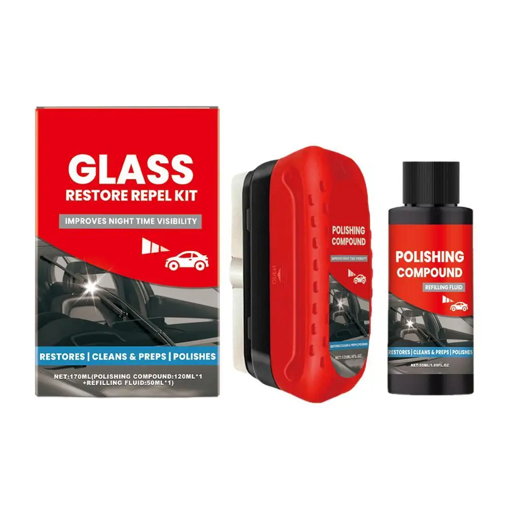 

Car Glass Oil Film Remover Glass Cleaning Board Hydrophobic Glass Coating for Windshield Clear Window Auto Detailing Tool