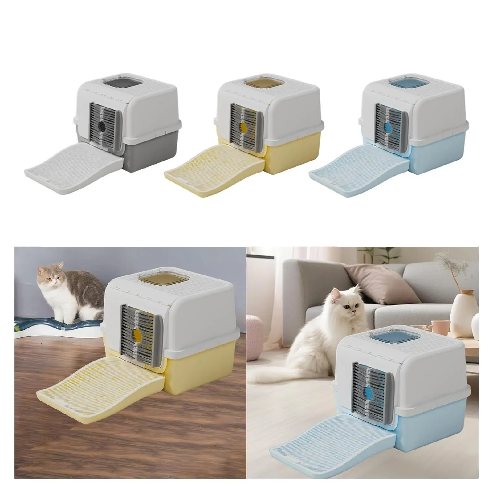

Litter Box Modern Sturdy Comfortable Easy to Clean Anti Slip Bottom Cat Box