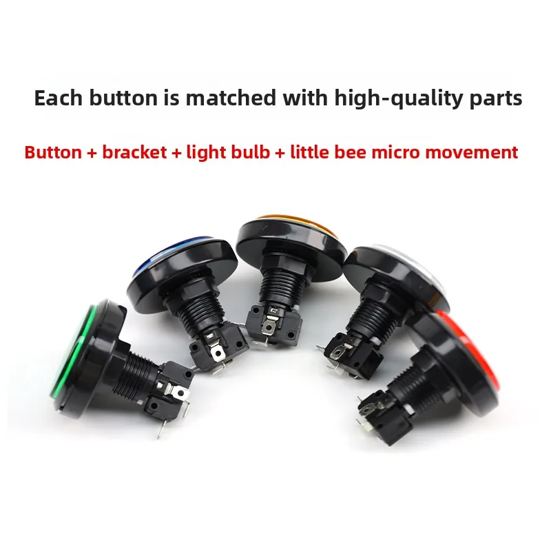 60MM Straight Edge Arcade Gaming Machine Button For Game City Wave Popper Little Drummer Crazy Cowboy Button