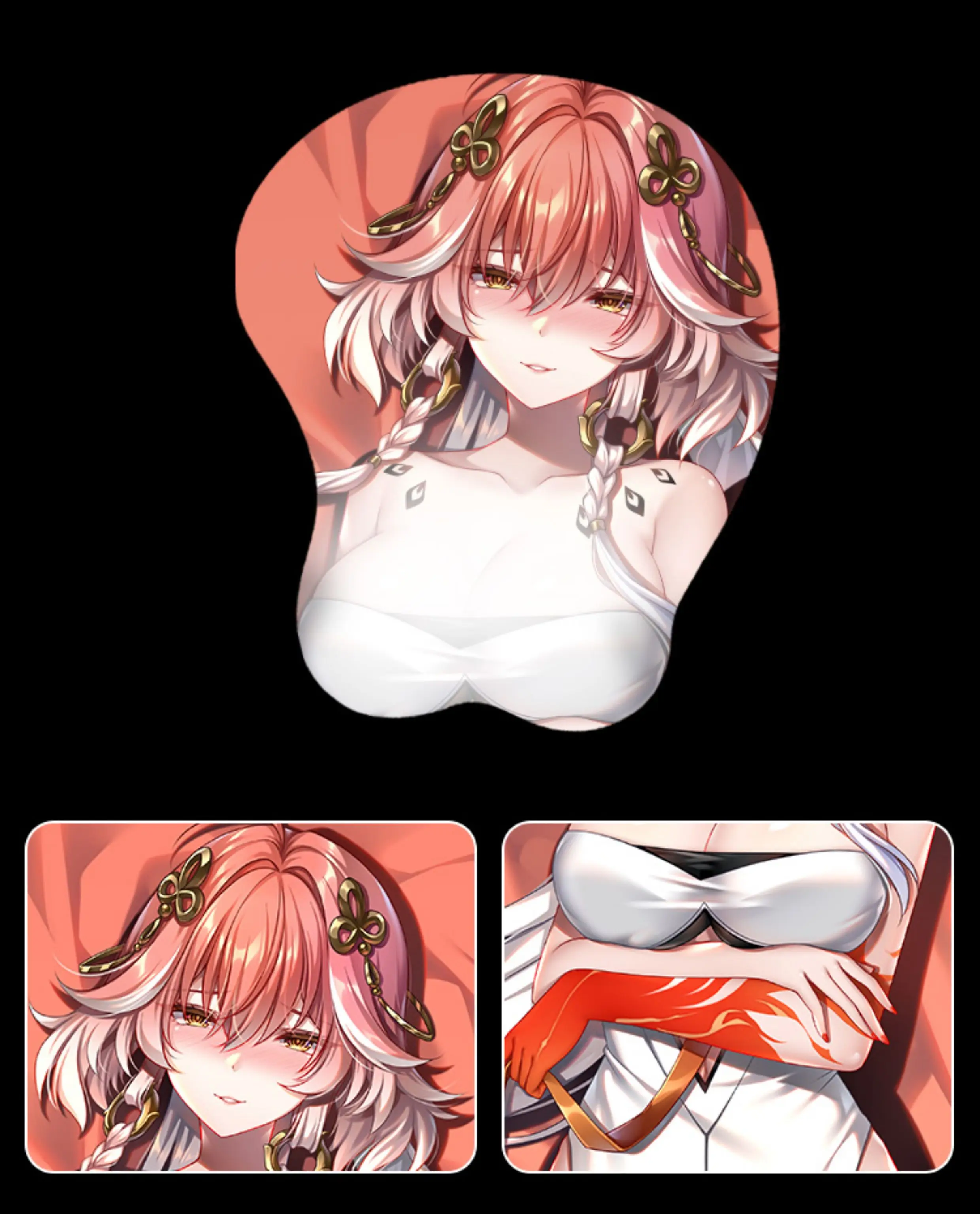 أنيمي Changli Wuthering موجات WuWa مثير مجسمة ماوس الوسادة طلاب الجامعات لعبة سيليكون المعصم بقية الماوس ألعاب الكمبيوتر #2