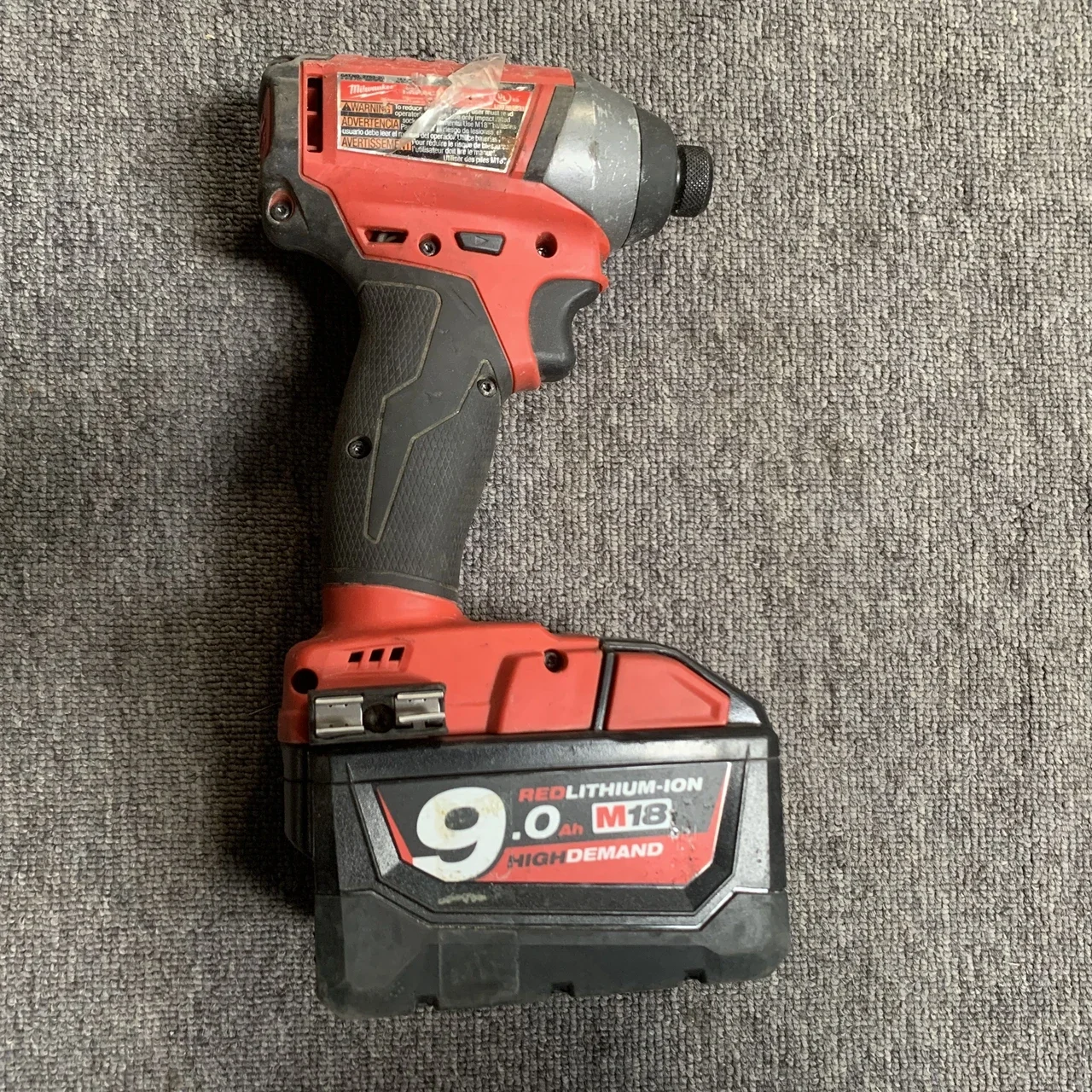 Milwaukee 2753-20 M18 18V Brushless Cordless Hex Impact Driver Includes 9.0AH battery  second-hand