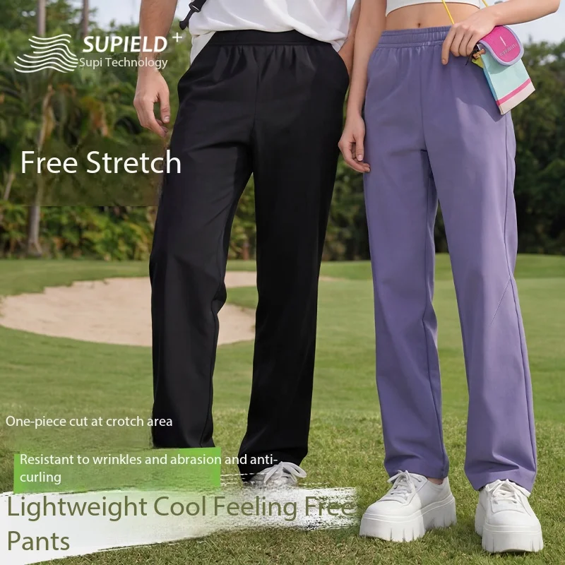 Supield Cool Feeling Lightweight Casual Pants, Summer Outdoor Breathable Moisture-Wicking Trousers for Men and Women
