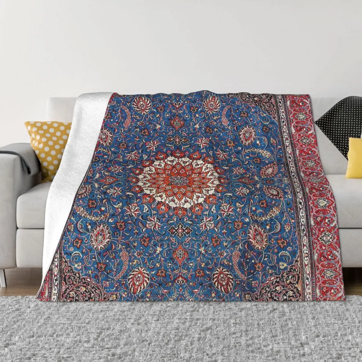 Sarouk Antique Persian Rug Print Anime Blanket Couple Blankets Blankets And Throws Throw Blanket