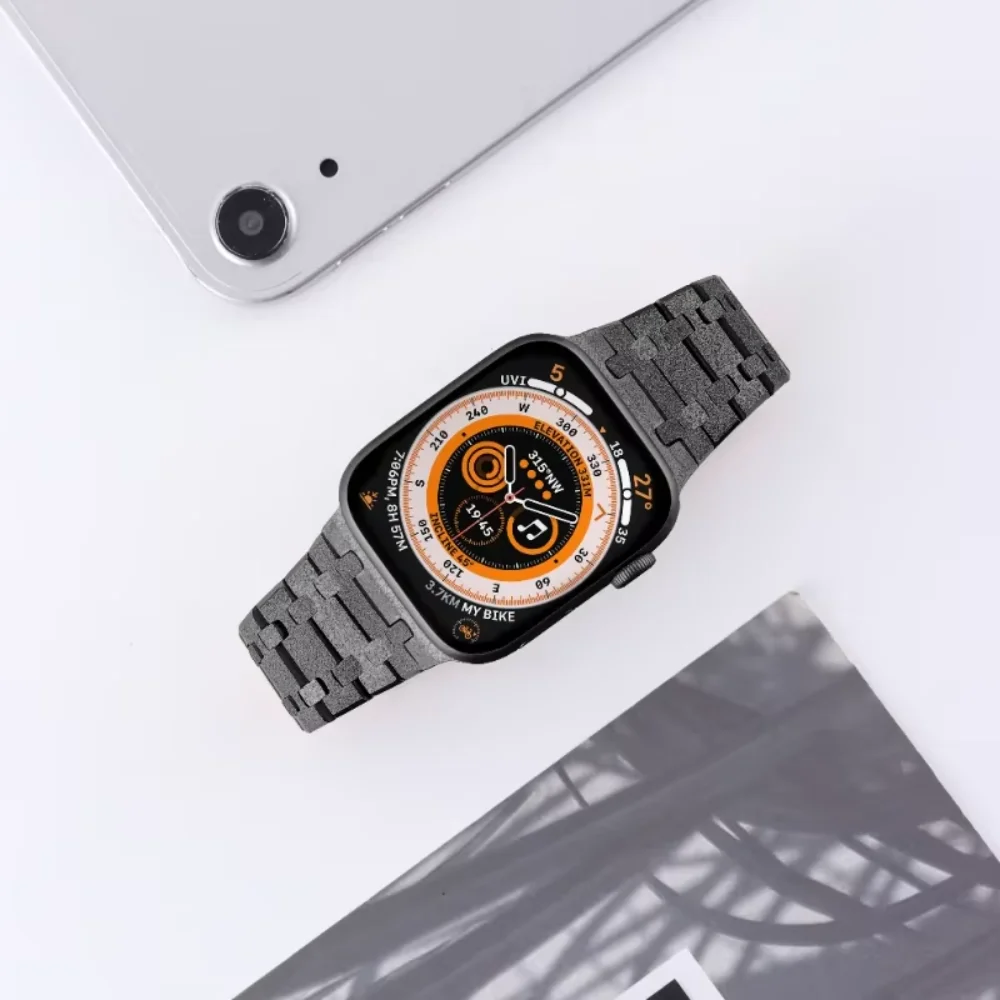 حزام معدني من الفولاذ المقاوم للصدأ لساعة أبل Ultra2 Band 49 مللي متر سوار معدل لساعة iWatch 10 9 8 7 46mm45mm 6 5 4 SE 44 مللي متر Correa