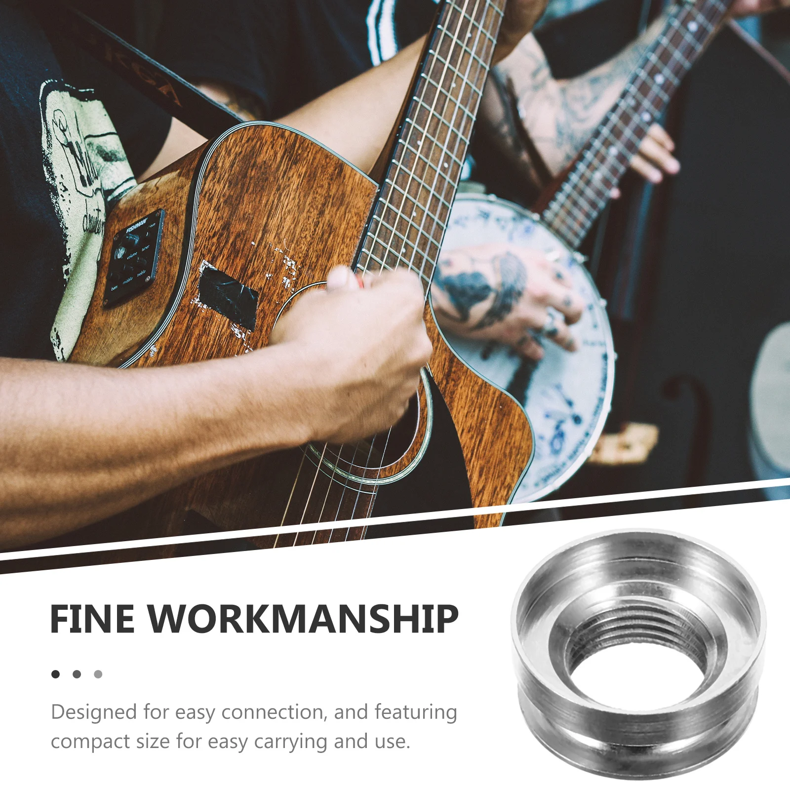 

Endpin Strap Button 3/8-32 Thread Size For Acoustic Guitar Compact Durable Replacement Part Guitar Accessories Instrument Parts