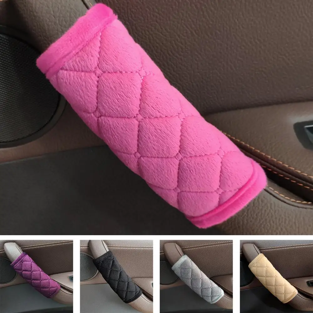 2Pcs Soft Portable Door Handle Cover Comfortable Touch Interior Decoration Car Interior Handle Protector Cover