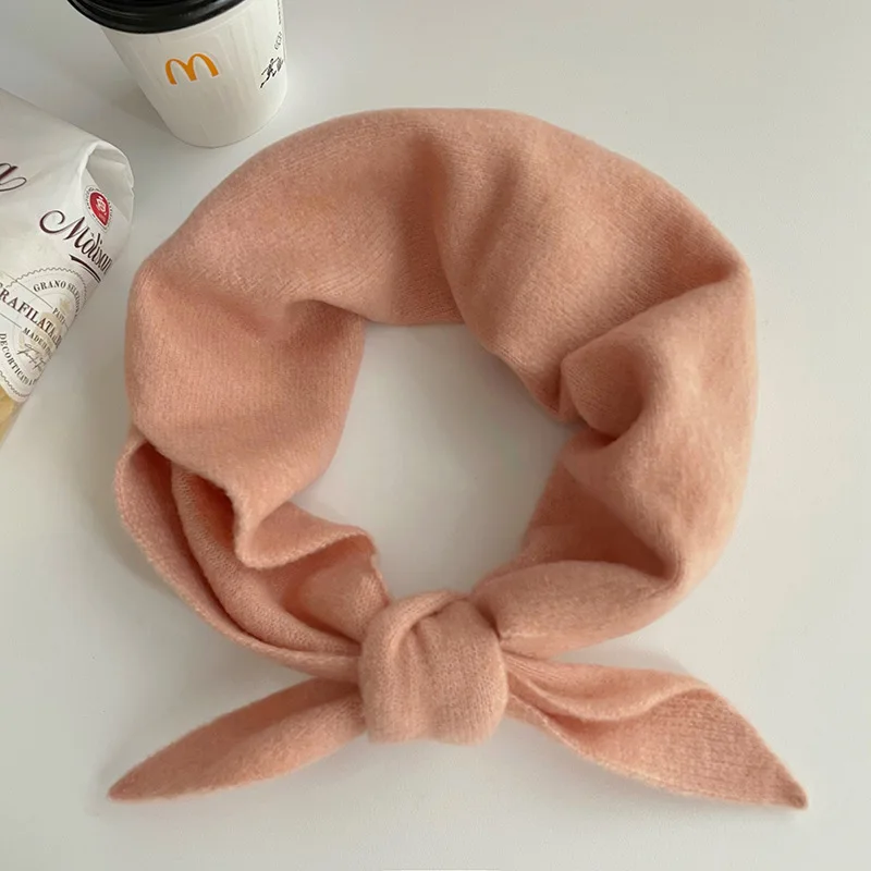 British Triangle Wool knitted Scarf Women Autumn Winter Comfortable Gentle Sweet Korean Version Neck Protection Small Scarf