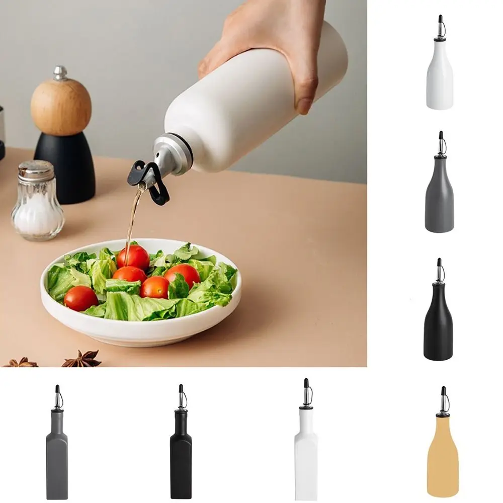 Reduce Oxidation Ceramic Olive Oil Dispenser Bottle Empty Modern Design Kitchen Sauce Pot Large Capacity Leak-proof