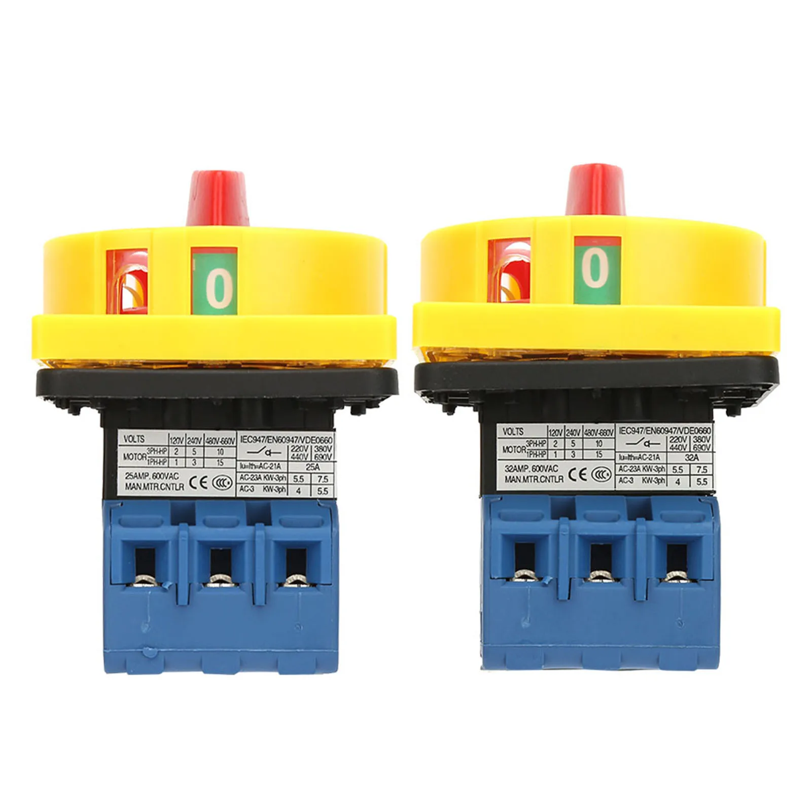 Load Circuit Breaker  32A 25A/32A Load Circuit Breaker  3-Pole 2-Position Rotary Cam On off Power