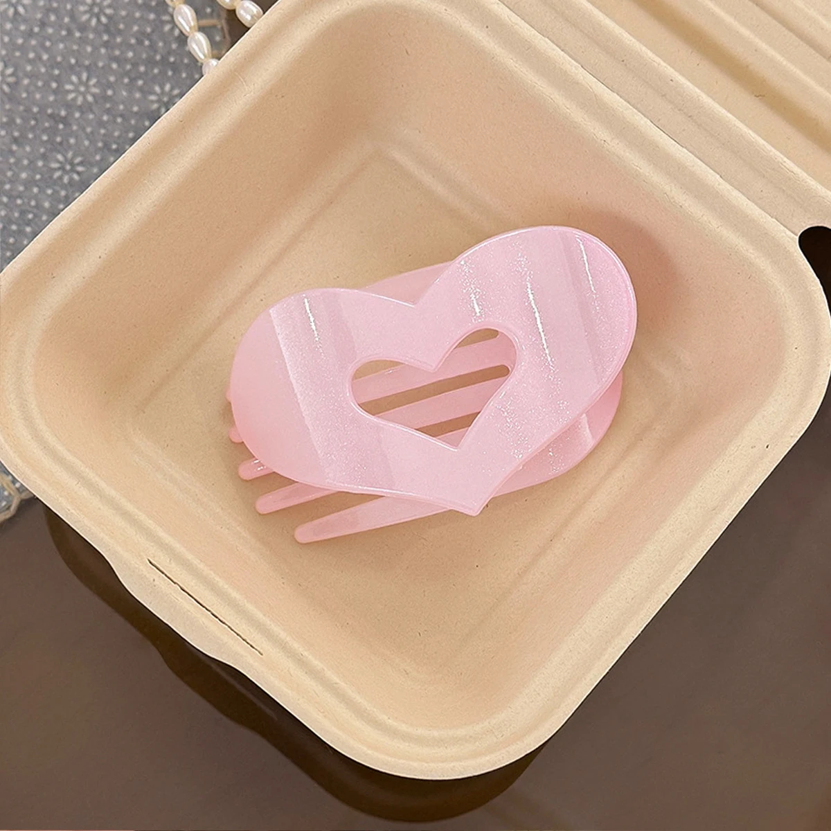 1 Stück Französische Liebe Acryl-Haarspange für Damen, Haarklammer für die Haarwurzel, Große Entenschnabel-Haarspange, Haarschmuck – Detail 7