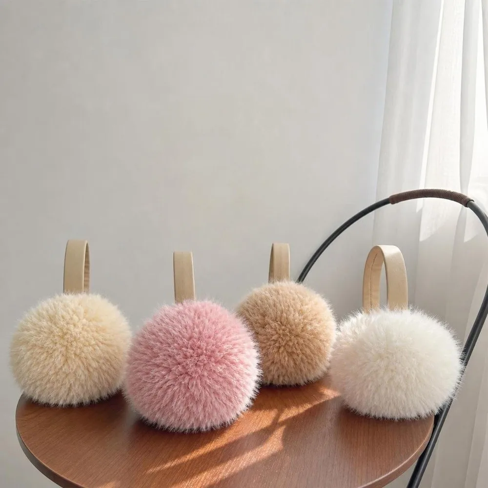 Korean Style Foldable Earmuffs Fluffy Non-slip Ear Warmer Thickened Windproof Cycling Earmuffs for Men and Women