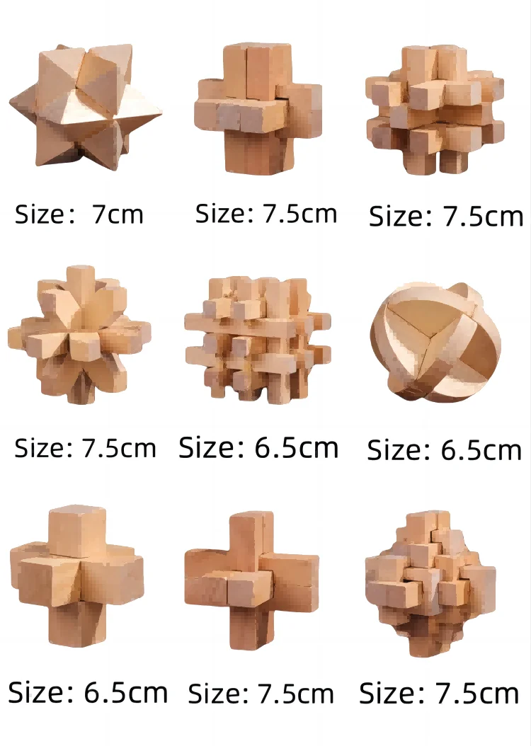 Lu Ban Childrens Lock Puzzle sblocco in legno sviluppo classico intelligenza per bambini pratica capacità di pensiero sblocca giocattoli