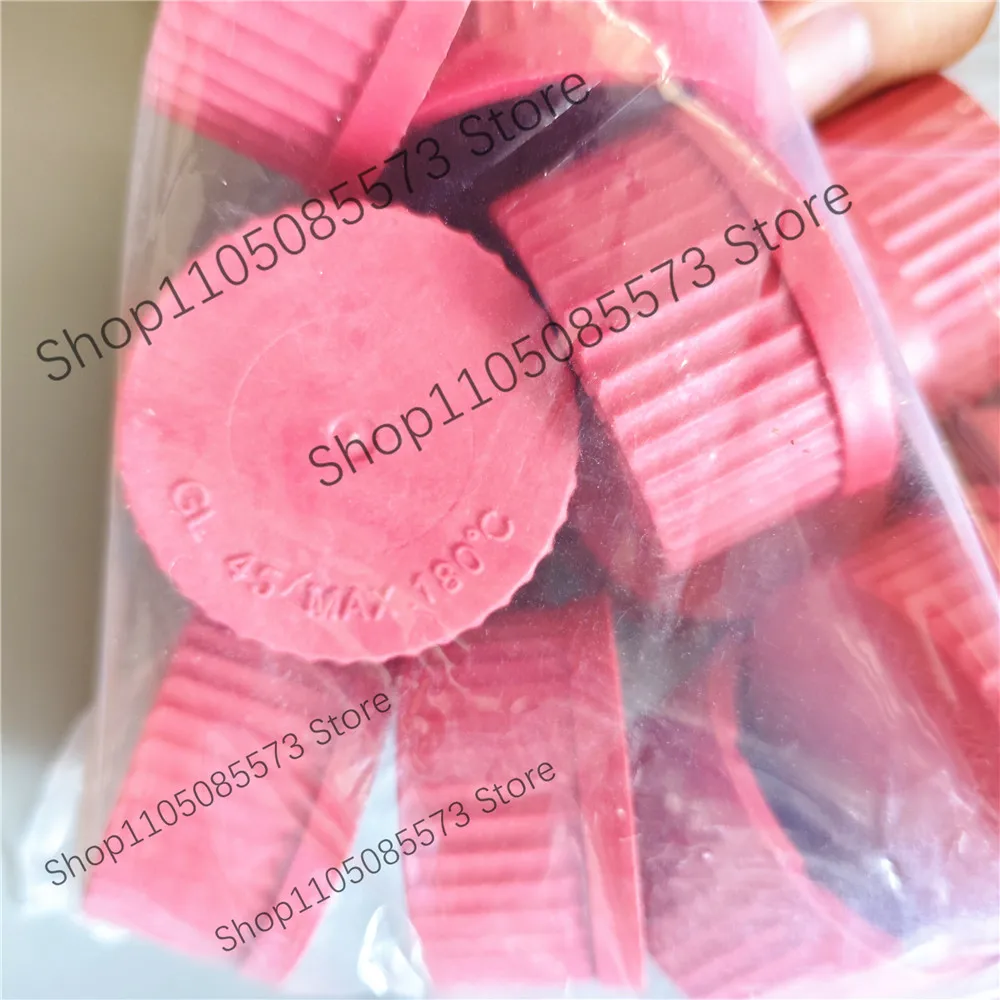 Blue Cap Reagent Bottle GL45 Headspace Cap Open Hole Cap Sampling Bottle Cap Anaerobic Bottle Cap High Temperature Cap 180 Degre