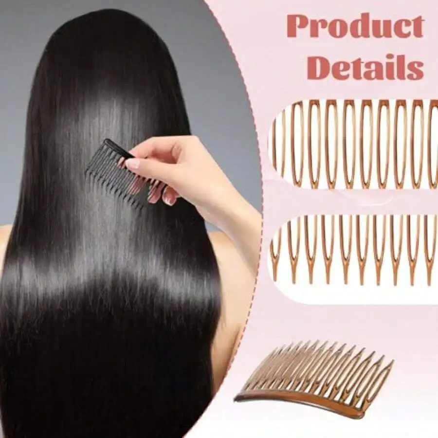 

8Pcs 14 Teeth Hair Side Comb Twist French Vintage Style Hair Clips For Women Wedding Bridal
