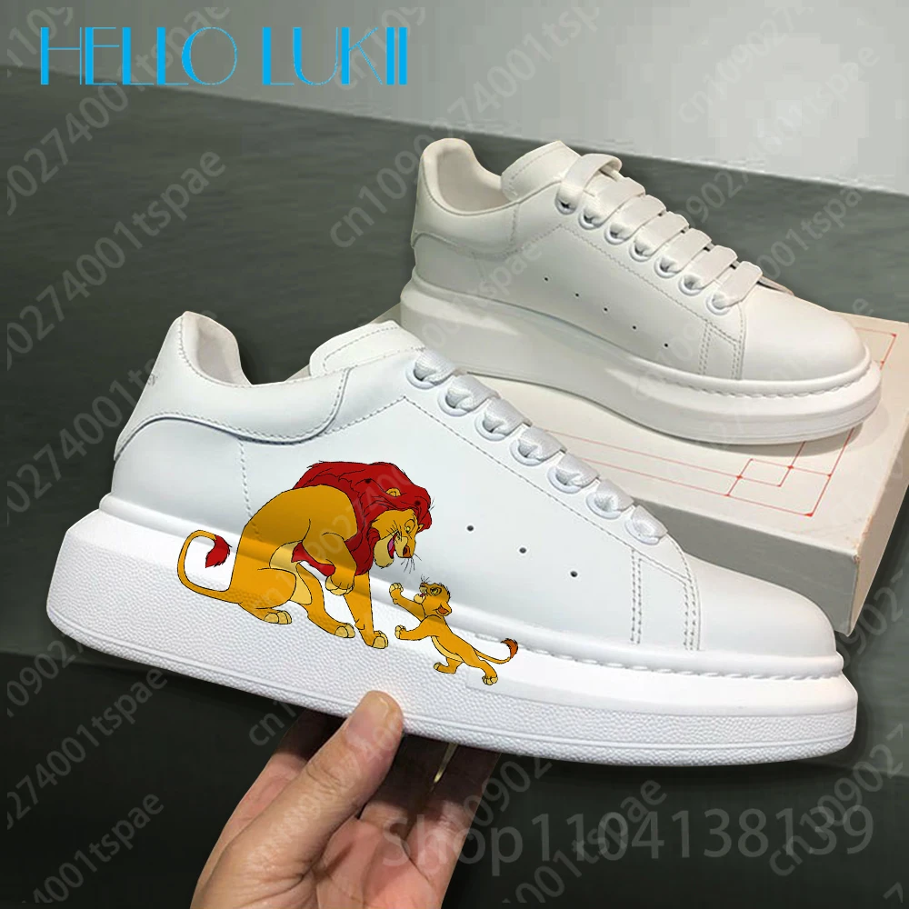 

Lion King Couple Fashion Men Women casual Shoes Male Platform Sneakers Girls Casual kateboarding Shoes flats 3D graffiti