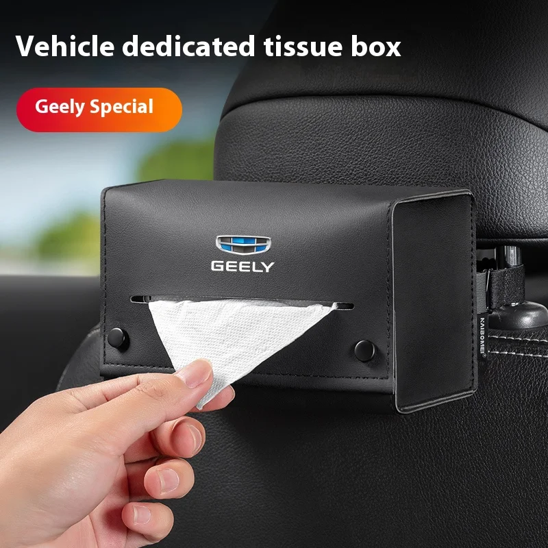 Para Geely Star Yue Bin Yue Di Hao Borui Geometric ICON cajas de pañuelos para coche, reposabrazos de asiento y paquetes de pañuelos