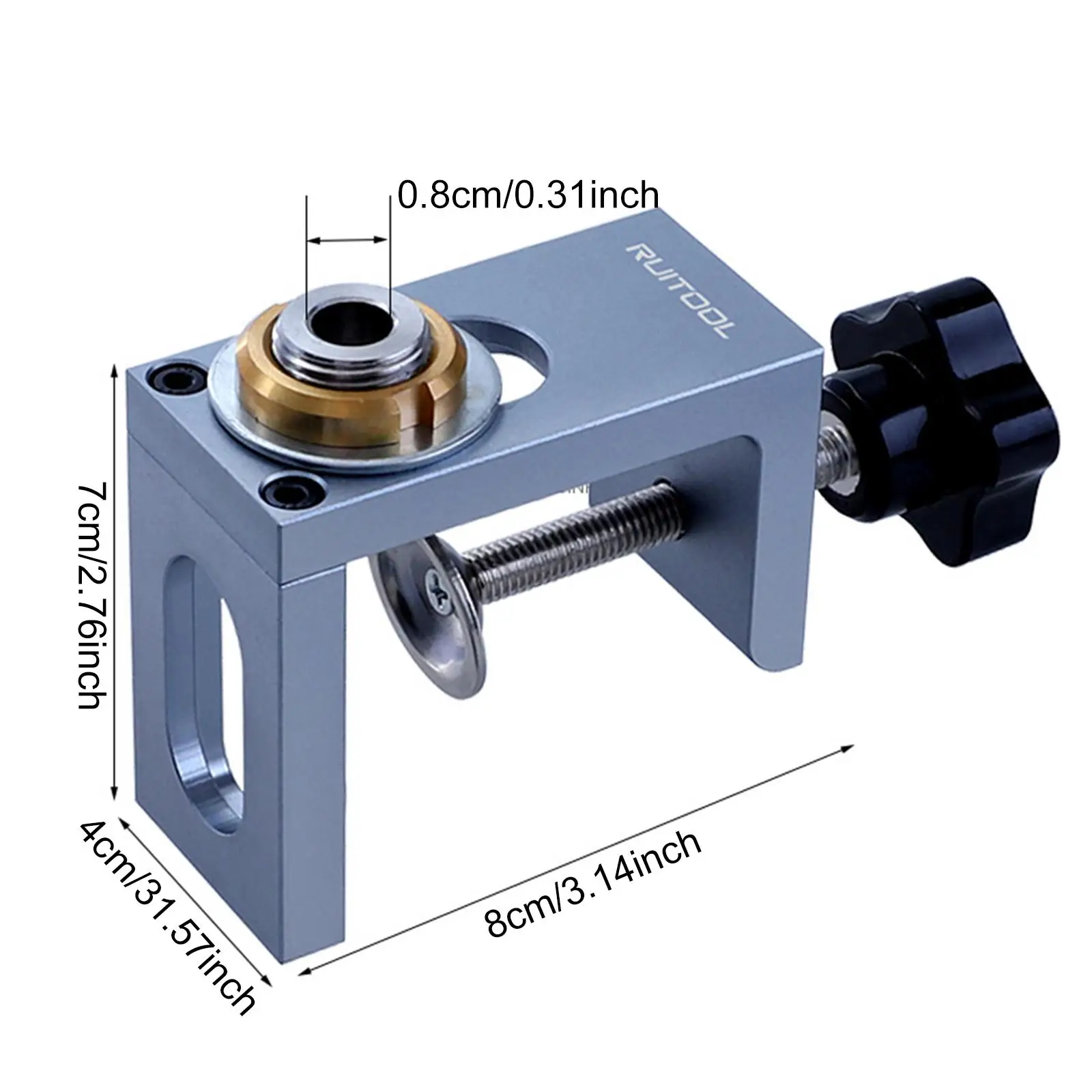 Imagem -06 - Auto Centramento Dowel Jig Grupo Bolso Buraco Jig Kit Precisão Liga de Alumínio Conveniente Perfurador Localizadores Ferramenta de Madeira