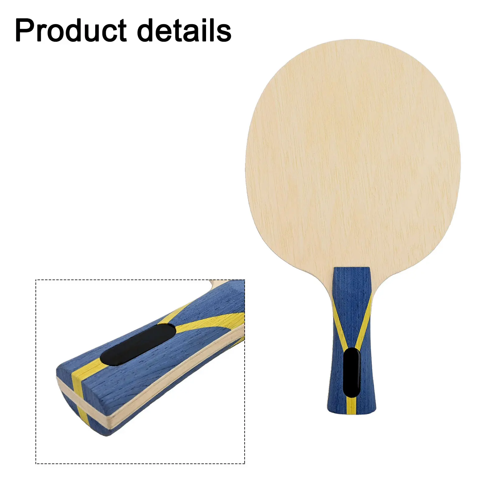 

5-слойная деревянная ракетка, лезвие для настольного тенниса, соревнования, матчи, впитывающая пот ручка, тренировка для соревнований, легкий контроль мяча