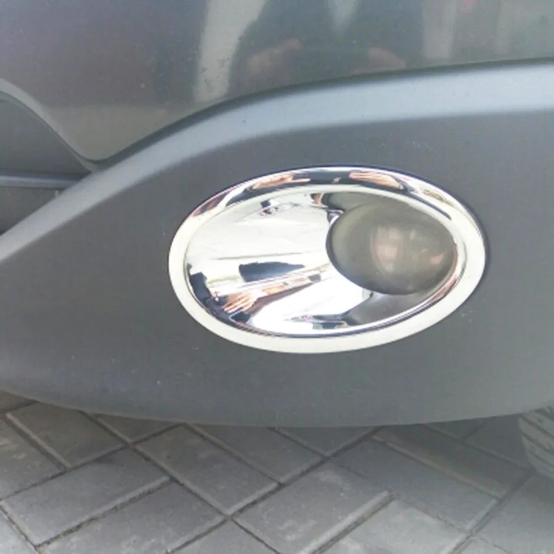 For Nissan Qashqai / +2 / Dualis 2010 2011 2012 2013 Chrome Front Fog Light Lamp Cover Protector Molding Bezel Trim Car Styling