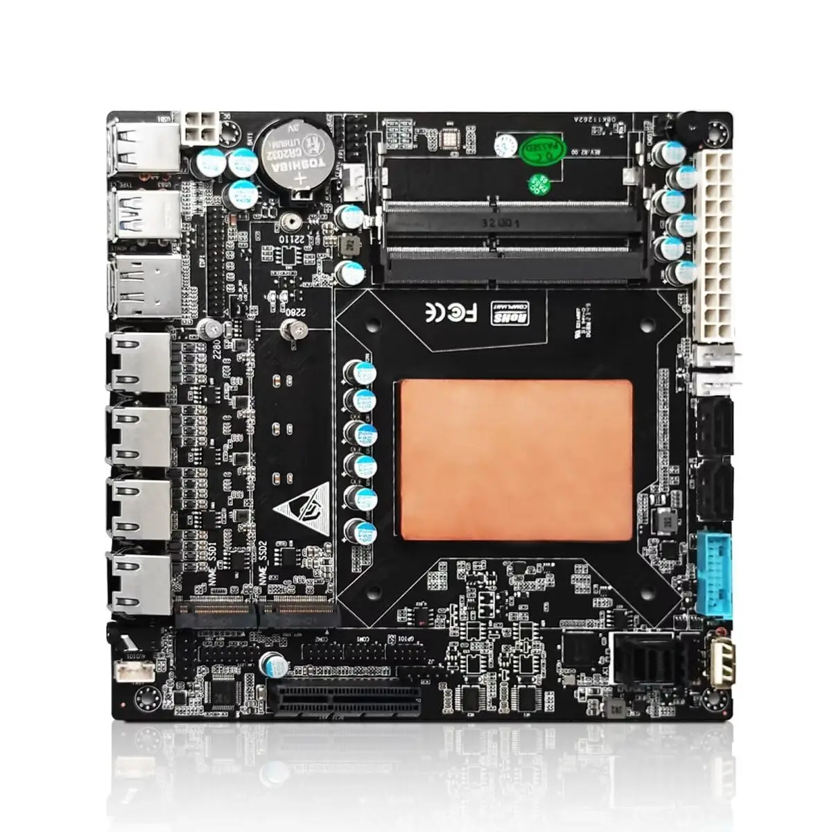 

Материнская плата MNBOXCONET NAS Core i3 1115G4, UHD Graphics, Mini-ITX NAS Board, Barebone NO RAM NO SSD 4x i226V 2.5GbE LAN, 6xSATA3.0
