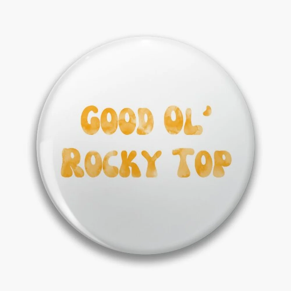 Rocky Top Pin Holographic Star Heart Pin Brooches Laminated Button Fashion Accessory