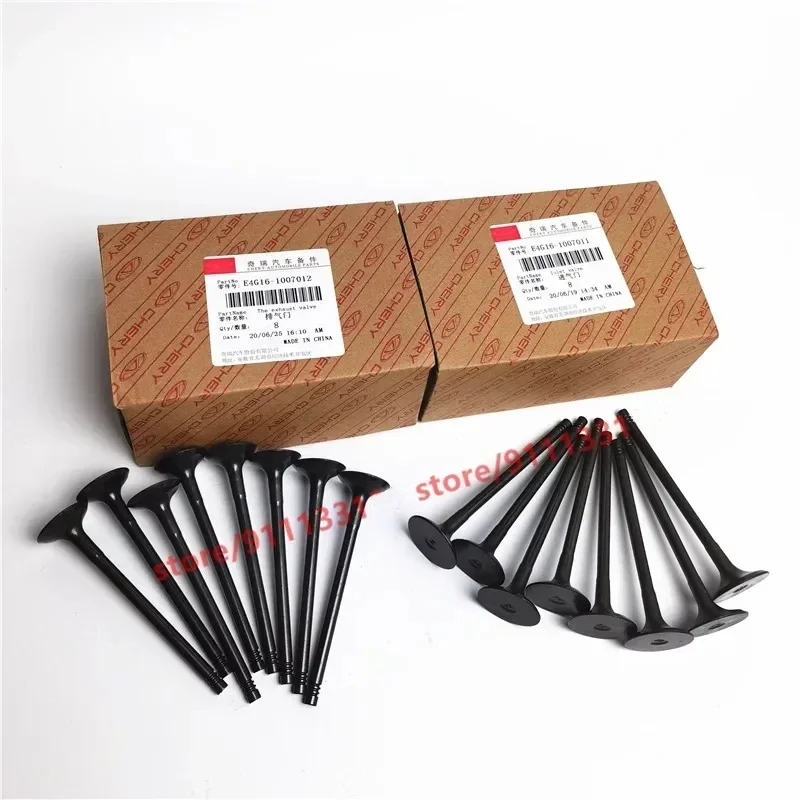 16PCS/SET Engine Intake Valve & Exhaust Valve For Chery Tiggo 4 Tiggo 5x A3 Skin M11 Tiggo 3 Arrizo 7 E4G16 Engine 1.6L