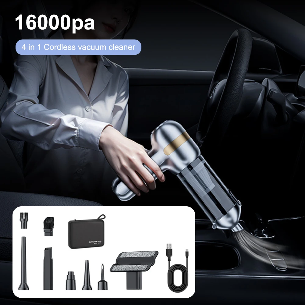 

100W 4 In 1 Handheld Vacuum Cleaner Portable Car Vacuum Cordless Ultra-Lightweight & Brushless Motor Rechargeable Vacuum Cleaner