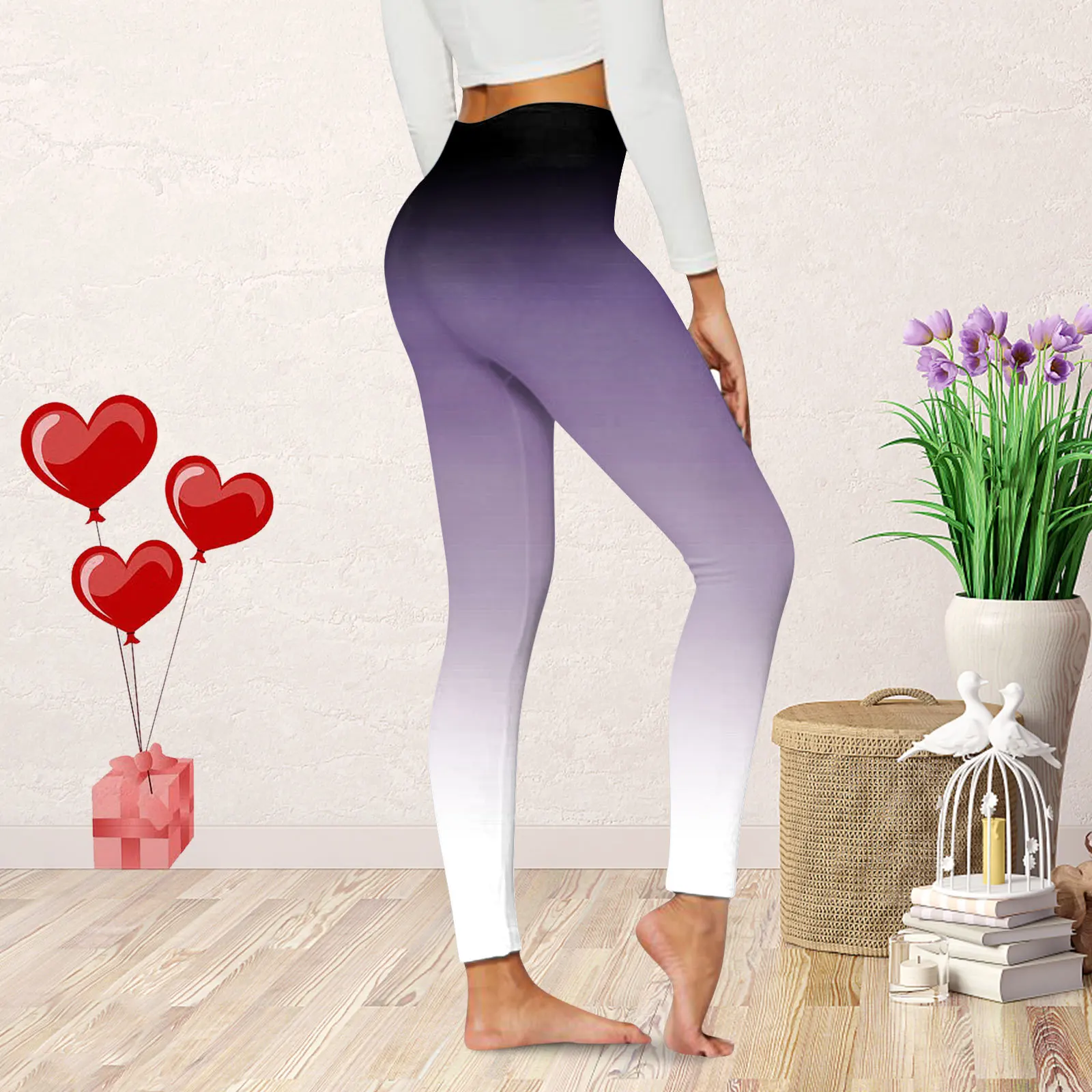 Gradient Color Sport Leggings Women 3D Printing Tights Yoga Pants Gym Leggin Ladies Seamless Leggins for Female Leginsy Sexy