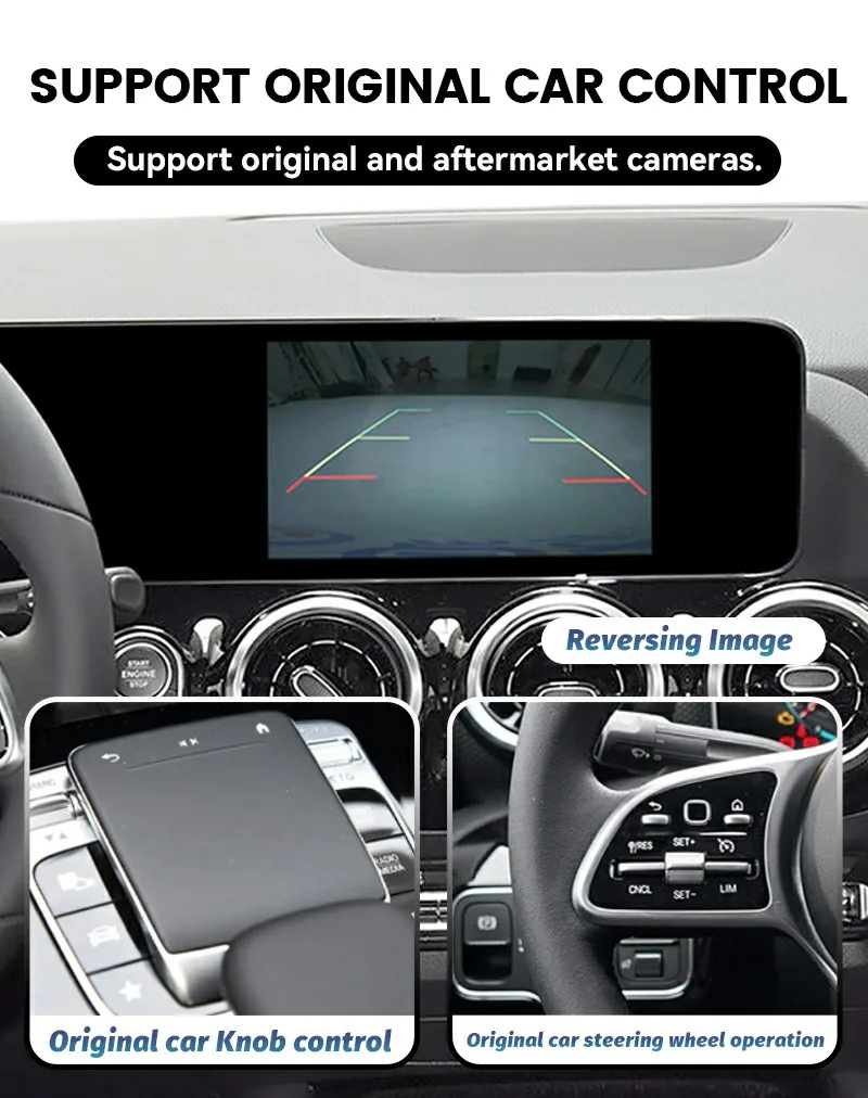 Kabelloses CarPlay Android Auto Interface für Mercedes Benz A W177 GLB GLA CLA Klasse 2019-2022 NTG6.0 MBUX OEM Upgrade mit Touch-Funktion – Detail 10
