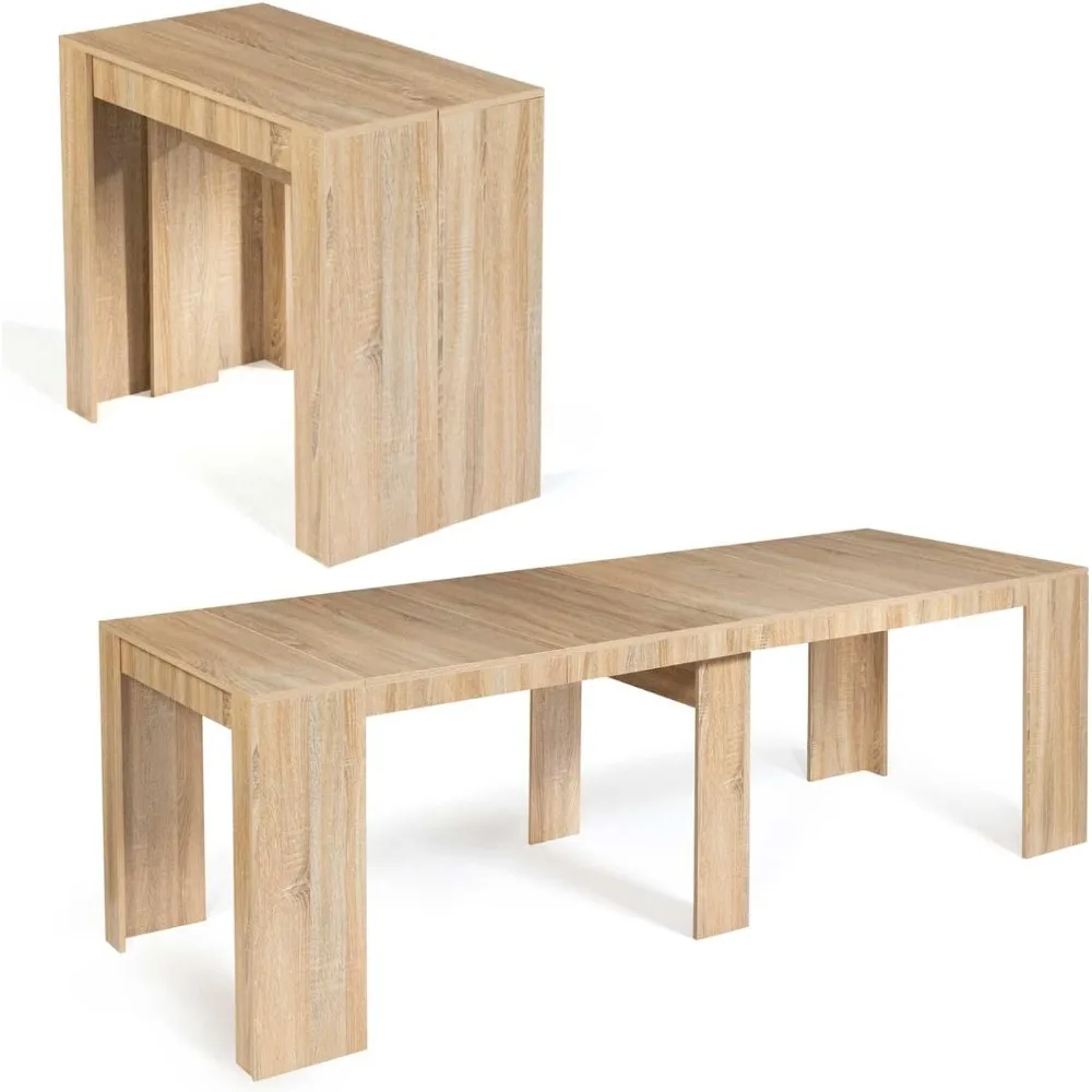 Table Console Extensible Orlando 10 Personnes 235 cm Bois fa?on hêtre
