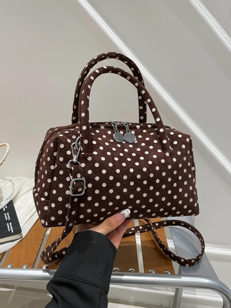 

Boston Sle Polka Dot Handbag New 2025 Women's oulder Bag Lightweight Crossbody Bag Trendy Commuter Soft Handle Bag