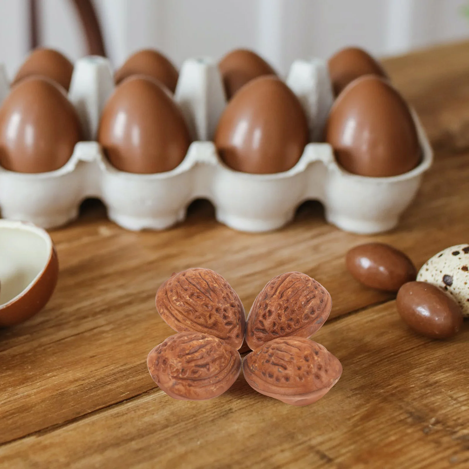 Simulation d'amandes artificielles, 10 pièces, accessoires alimentaires, artisanat décoratif, faux noix, modèles réalistes, jouets éducatifs d'apprentissage Montessori