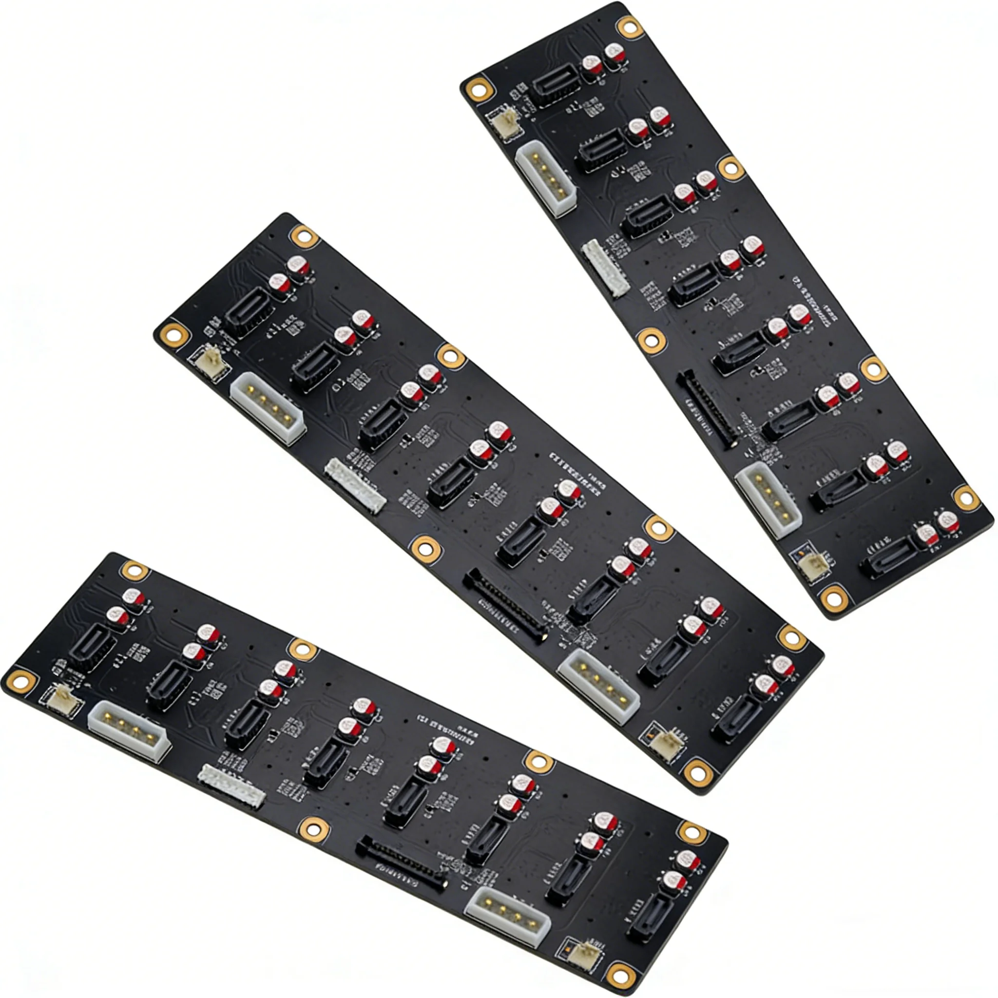 3-Piece Set Black N3 Backplane JONSBO Chassis Accessories SATA Connector 8 Hard Disk Interface Circuit Board
