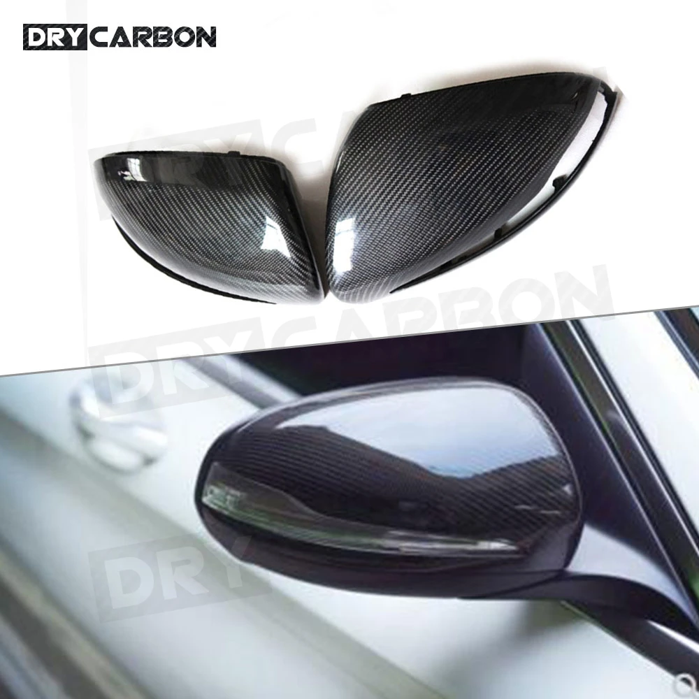 

For C E S GLC Class Dry Carbon Fiber Rear View Mirror Caps for Benz W205 W213 W222 X253 2015-2019 Side Mirror Covers Body Kits