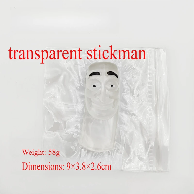 Crystal Stickman Squishy pour soulager le stress : adorable jouet transparent pour ventilation et relaxation