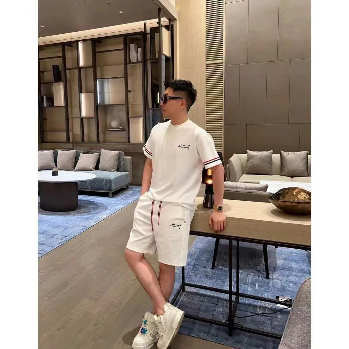 

Men's golf suit men's set summer golf T-shirt shorts two-piece set new golf suit set men's golf suit