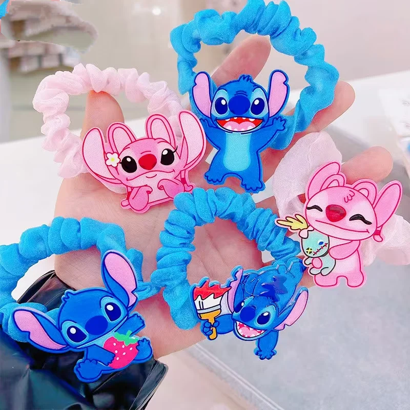 5 個アニメリロ & スティッチヘアバンドかわいいスティッチヘアピン漫画ゴムバンドヘアアクセサリー女の子ギフトおもちゃ