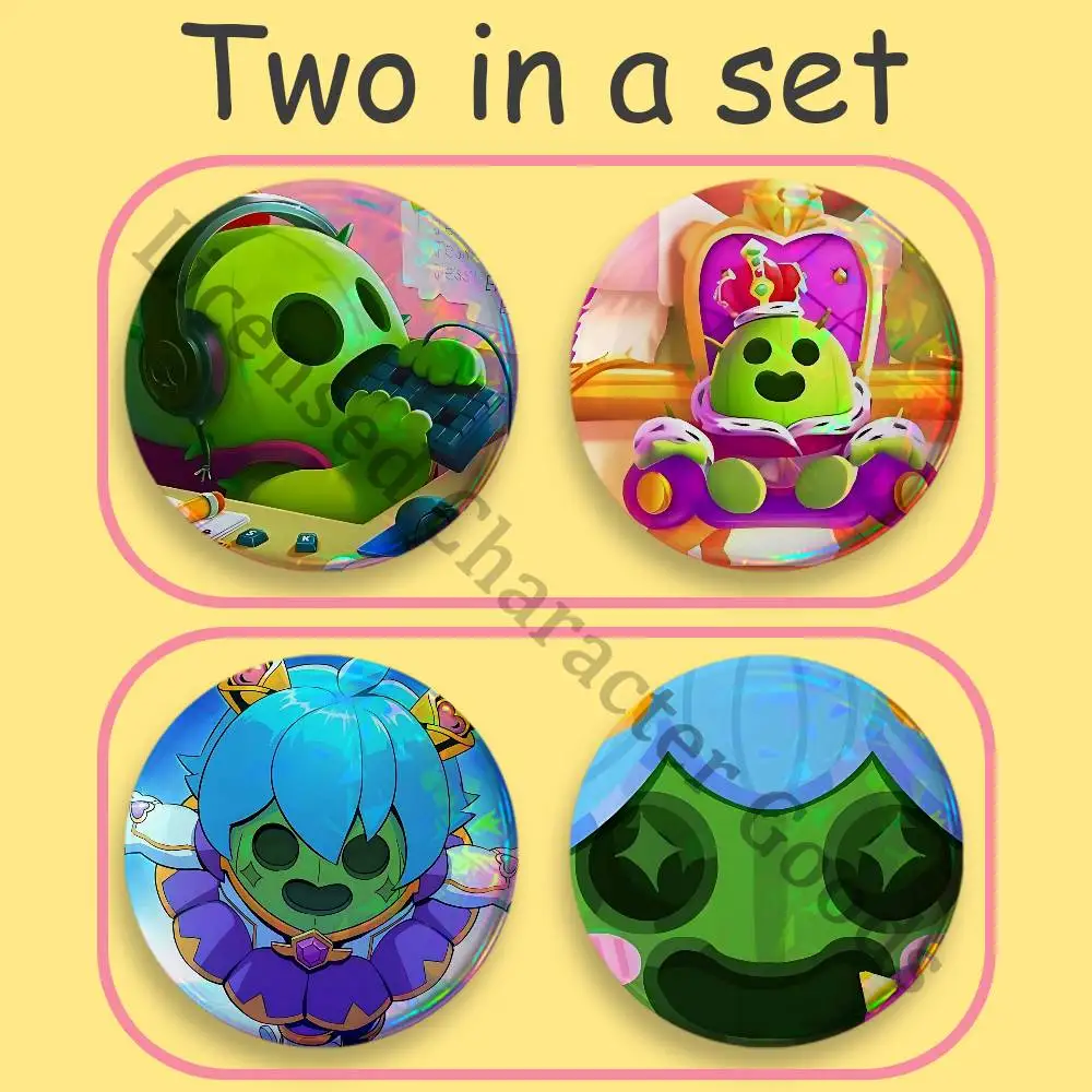 S-Spike 2-Piece Set Badges Anime Merchandise Cosplay Nijigen Otaku Culture Large 75 58 44 32 25 mm Mini