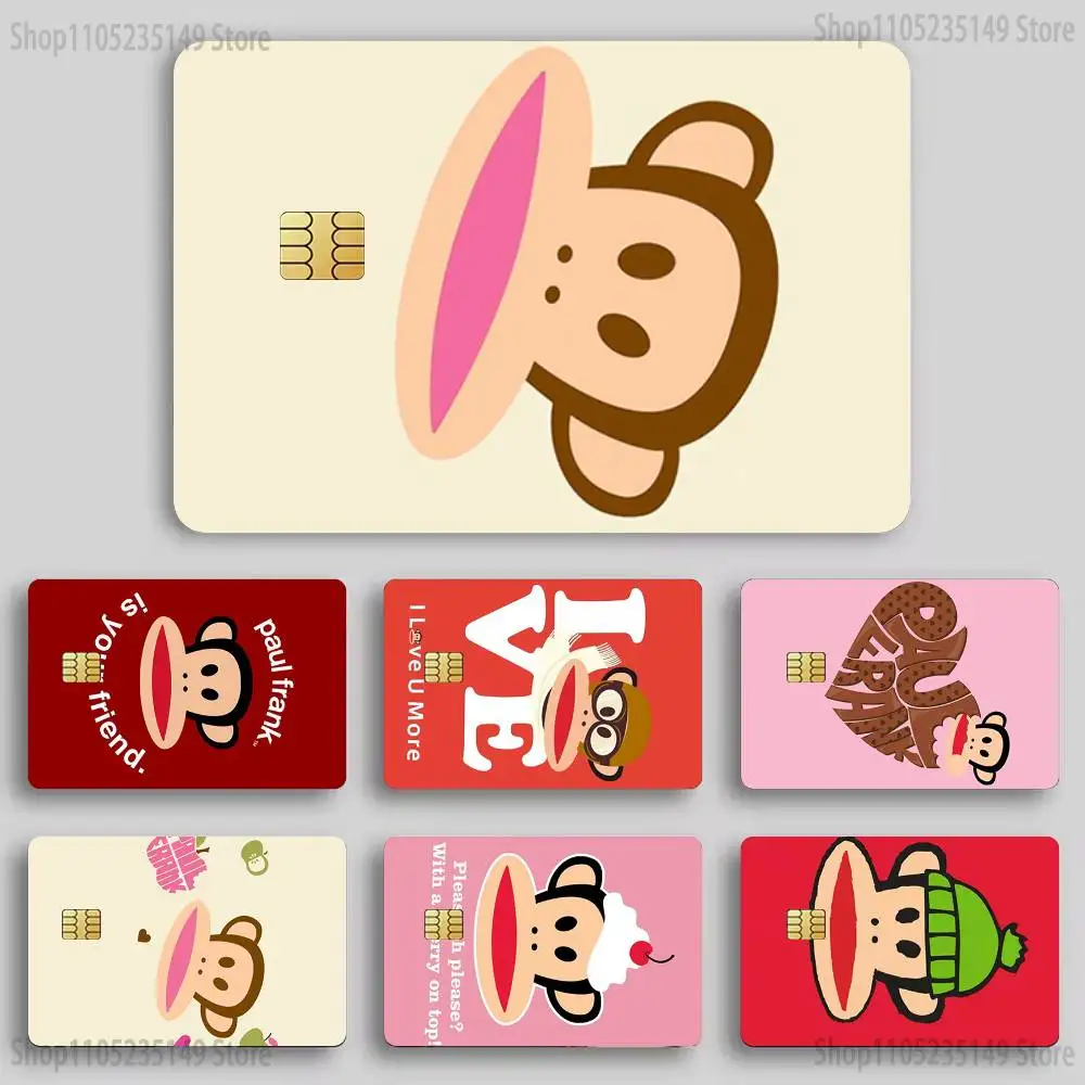 

P-Paul Funny F-Frank Credit Card Skin Stickers for Bank Card Bus Metro Card Sticker Waterproof Women Gift