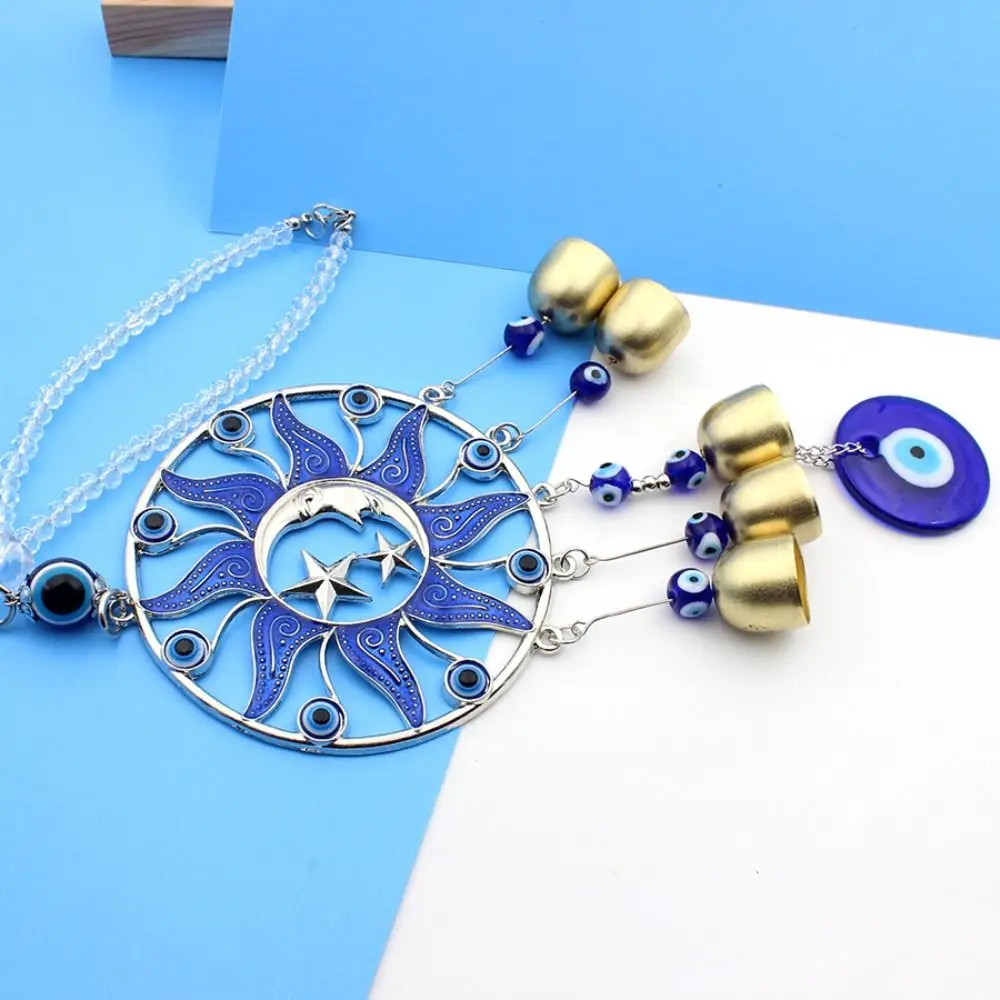 Devil's Eye Blue Wind Chimes Lucky Charm Antique Style Hanging Ornament Blessing Gift Pendant Wind Chimes Car Hanging Ornament