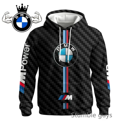 Imagen 1 del producto Otoño de los hombres BMW de manga larga Sudadera con capucha chaqueta abrigo deportes motocicleta carreras M Power Car marca elegante moda