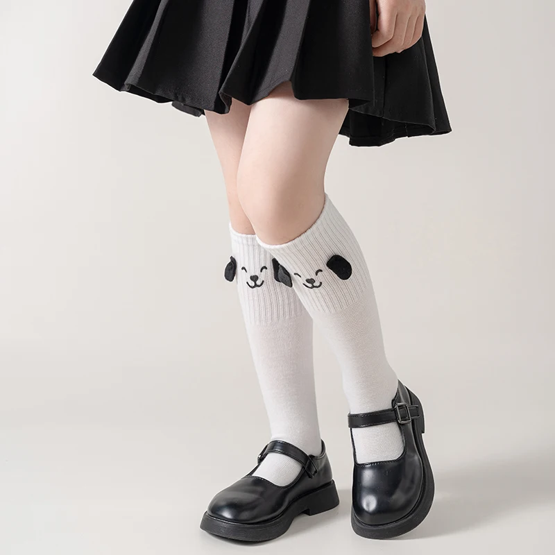 

Новые модные носки с забавными мордашками и 3D-ушками, для девочек, средней длины, на все сезоны, эластичные, с оригинальным дизайном