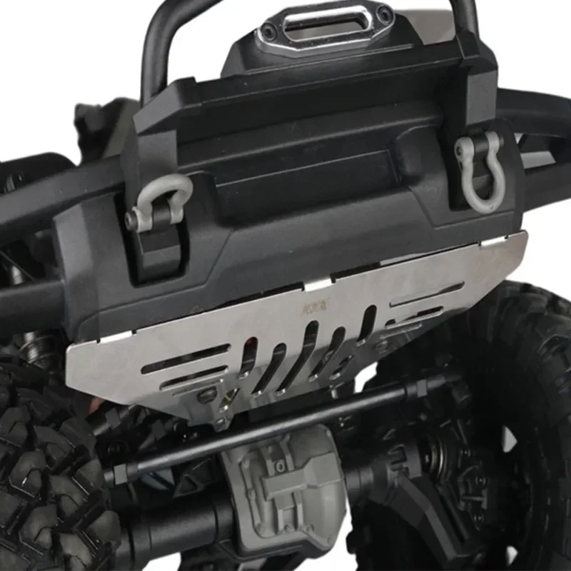 Front Guard Plate Stainless Steel Chassis Protective Board for KYX 1/10 Model Car Bronco Trx-4